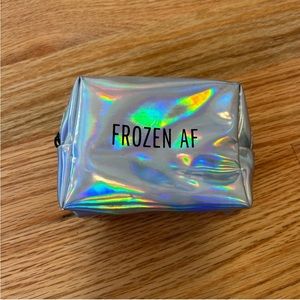 Pinch Blue and Silver Holographic Cosmetic Bag